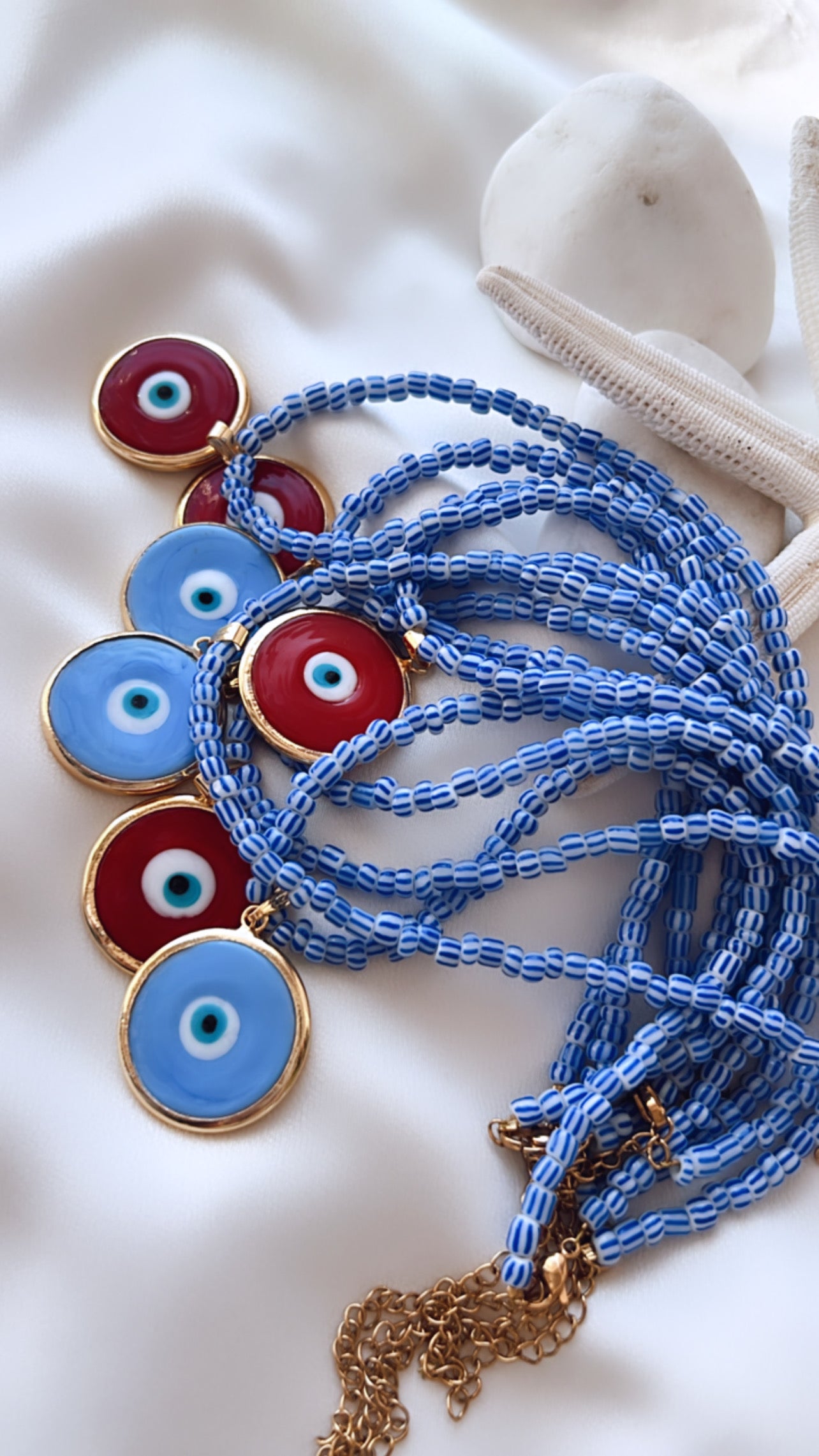 Greek blue protection eye necklace (TURQUOISE COLOR)