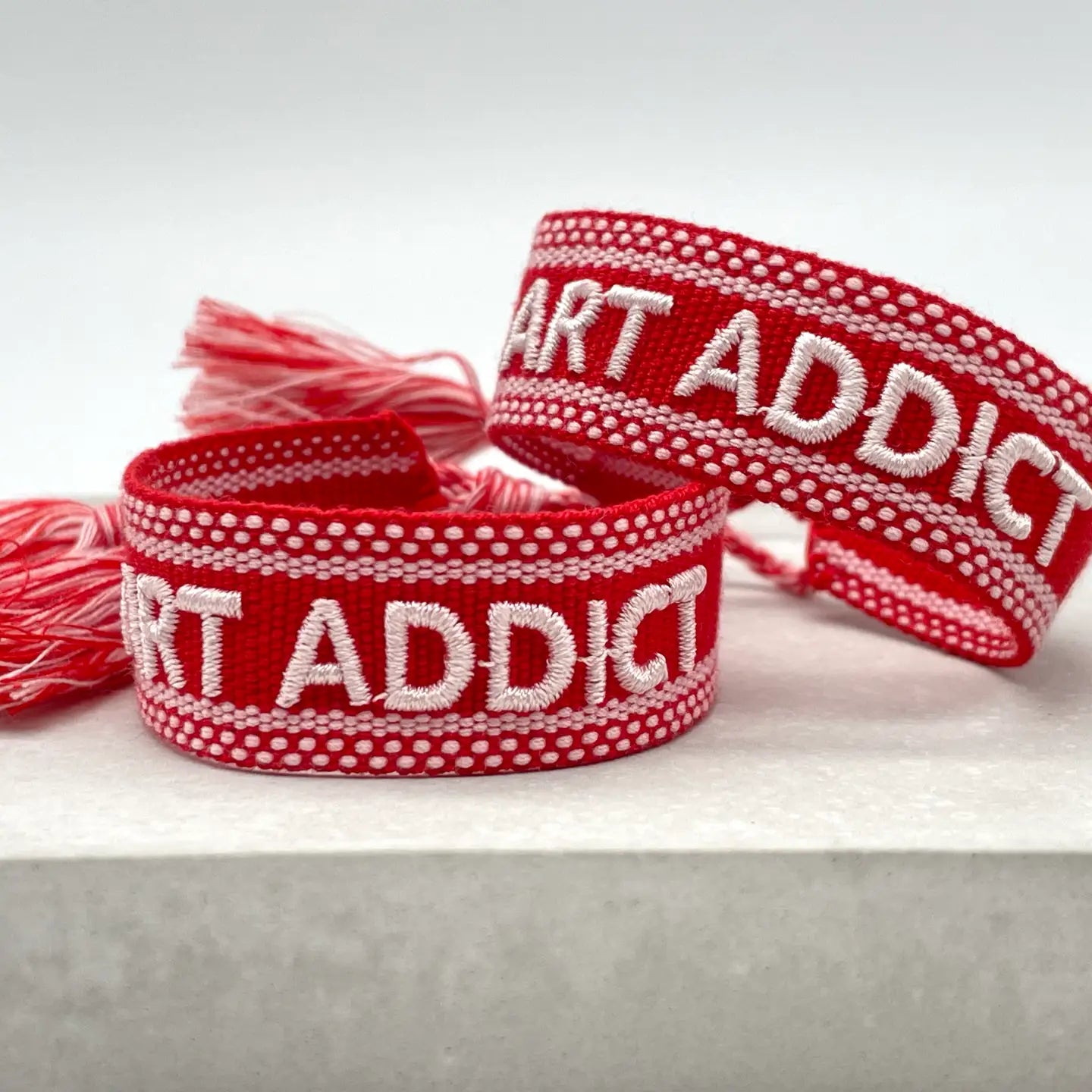 Art Addict Statement Bracelet Woven, Embroidered