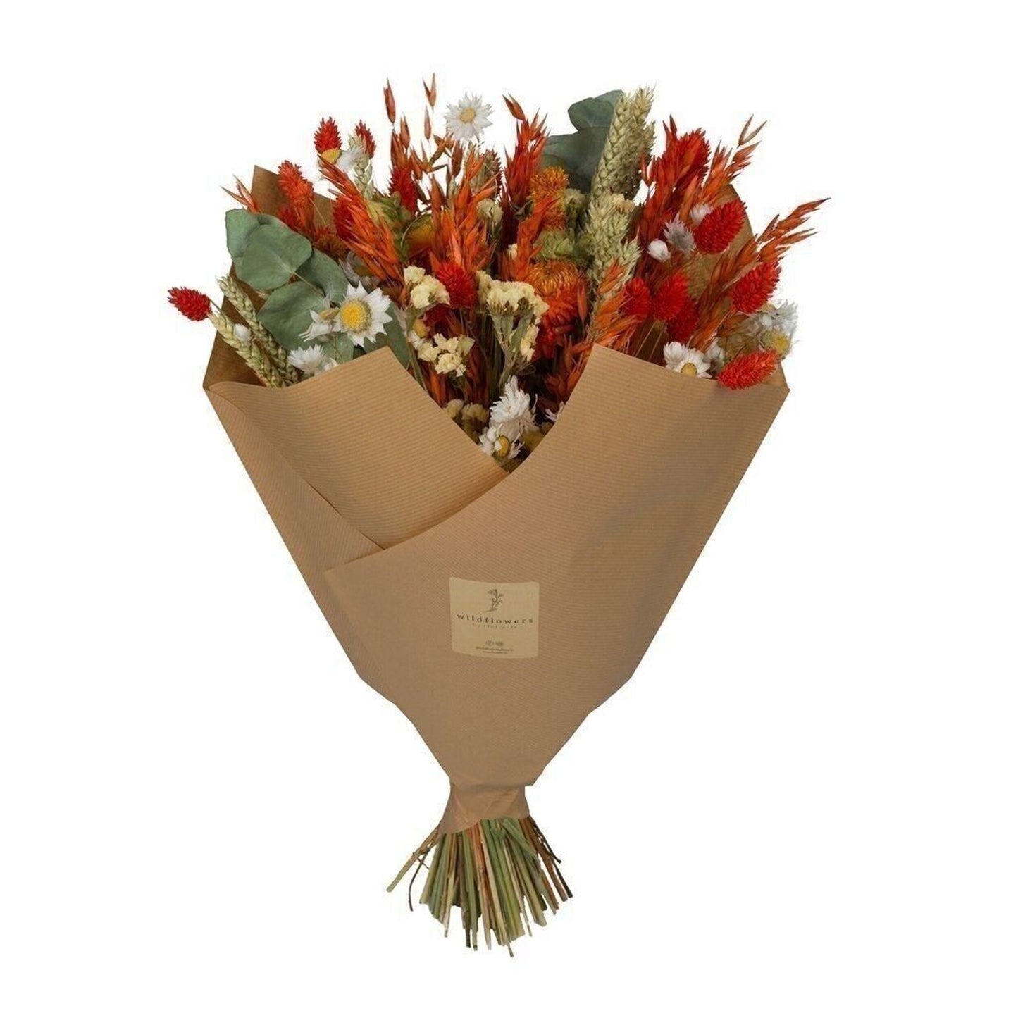 Dried Flowers - Classic Bouquet - Orange .