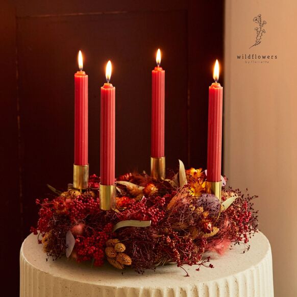 Dried Flowers Christmas Wreath Terra.
