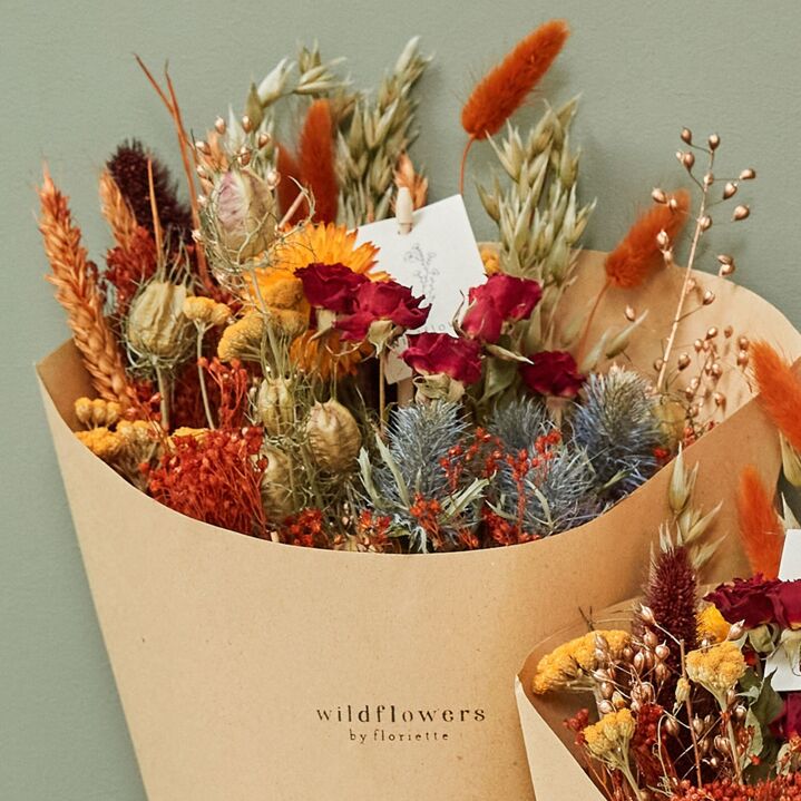 Dried Flowers - Field Bouquet Harvest Sunset.