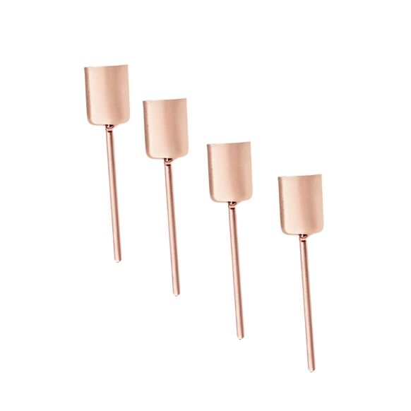 Christmas Candle Holder Pick Rosé Gold (metal) - 4 pcs
