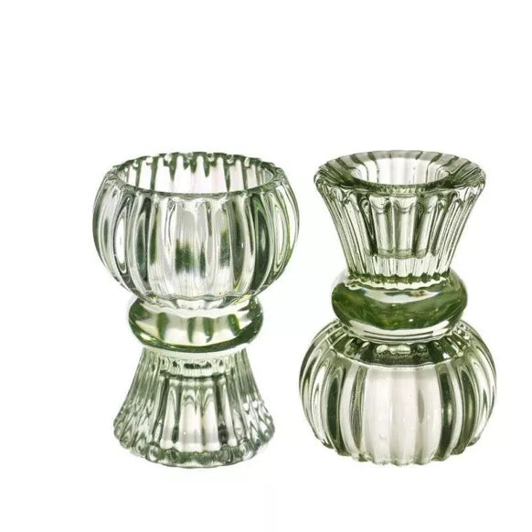 Candle Holder Nora Ø6 x h.8 cm soft green.