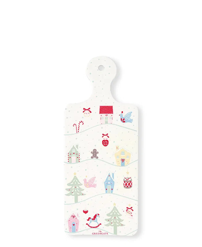Coaster board Laura christmas white