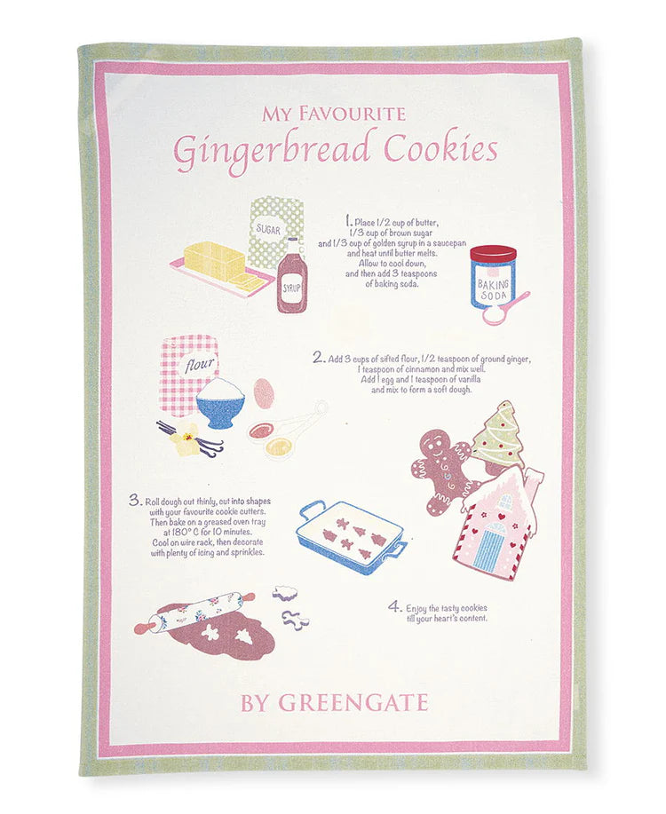 Teatowel printed Laura white