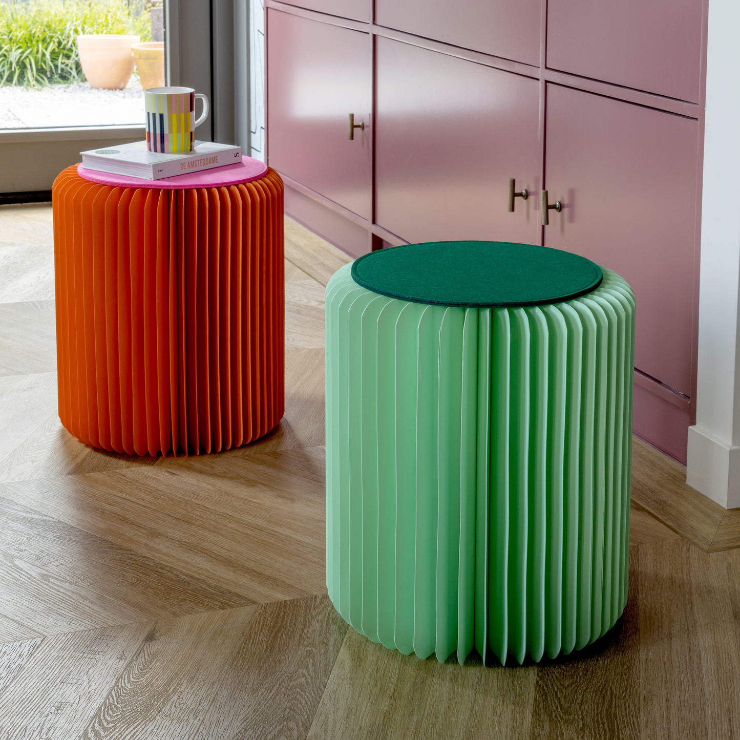 Paper stool Papillon 'mint'