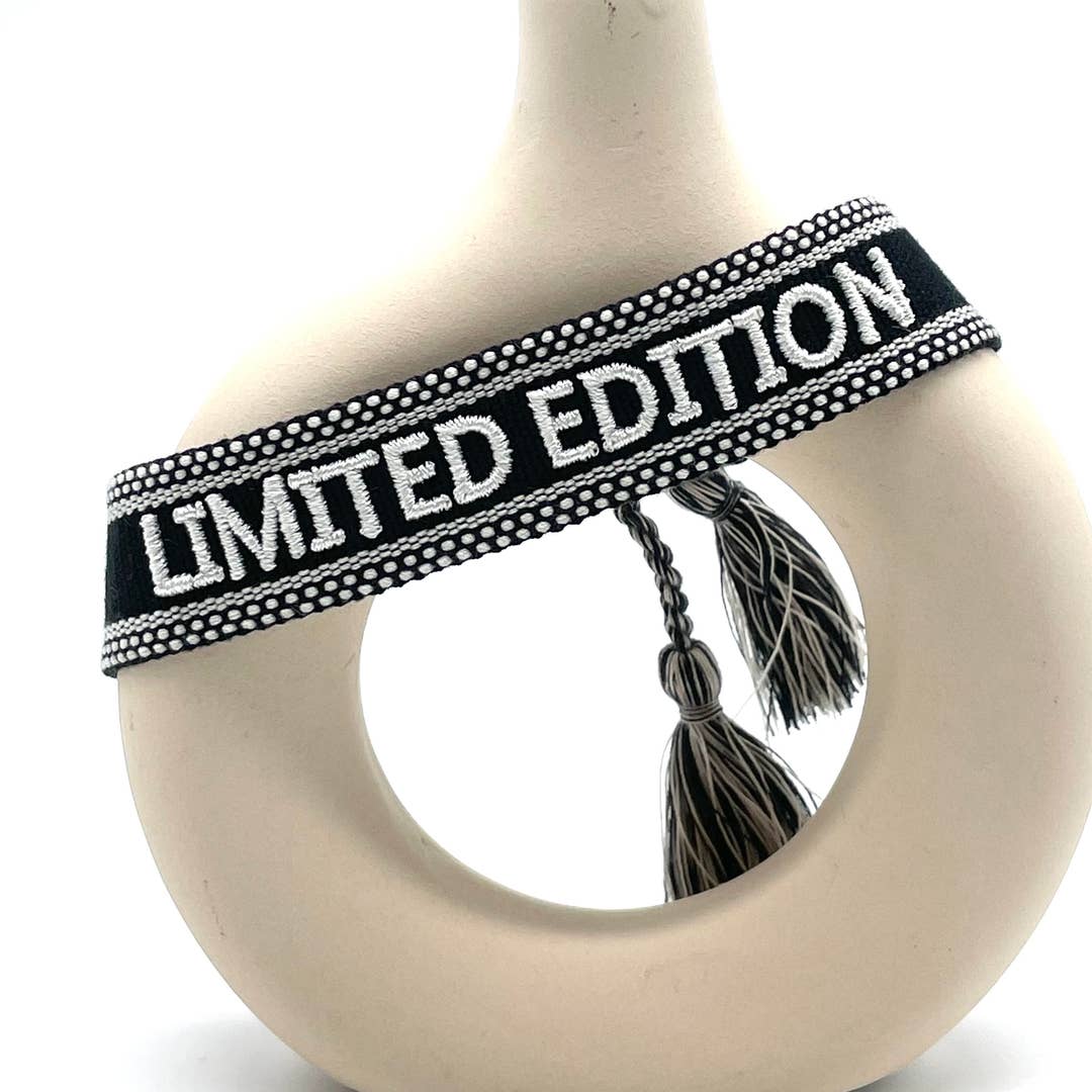 Limited Edition Statement Bracelet Woven, Embroidered