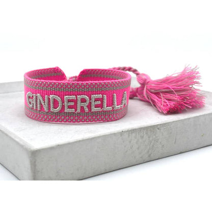 Ginderella Statement Bracelet Woven, Embroidered