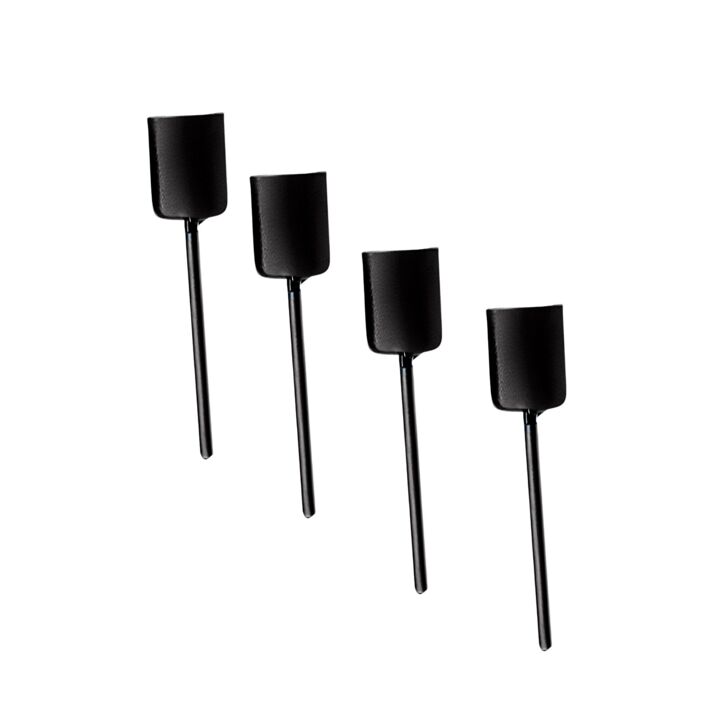 Christmas Candle Holder Pick Black(metal) 4 pcs