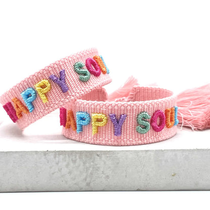 Happy Soul Statement Bracelet Woven, Embroidered