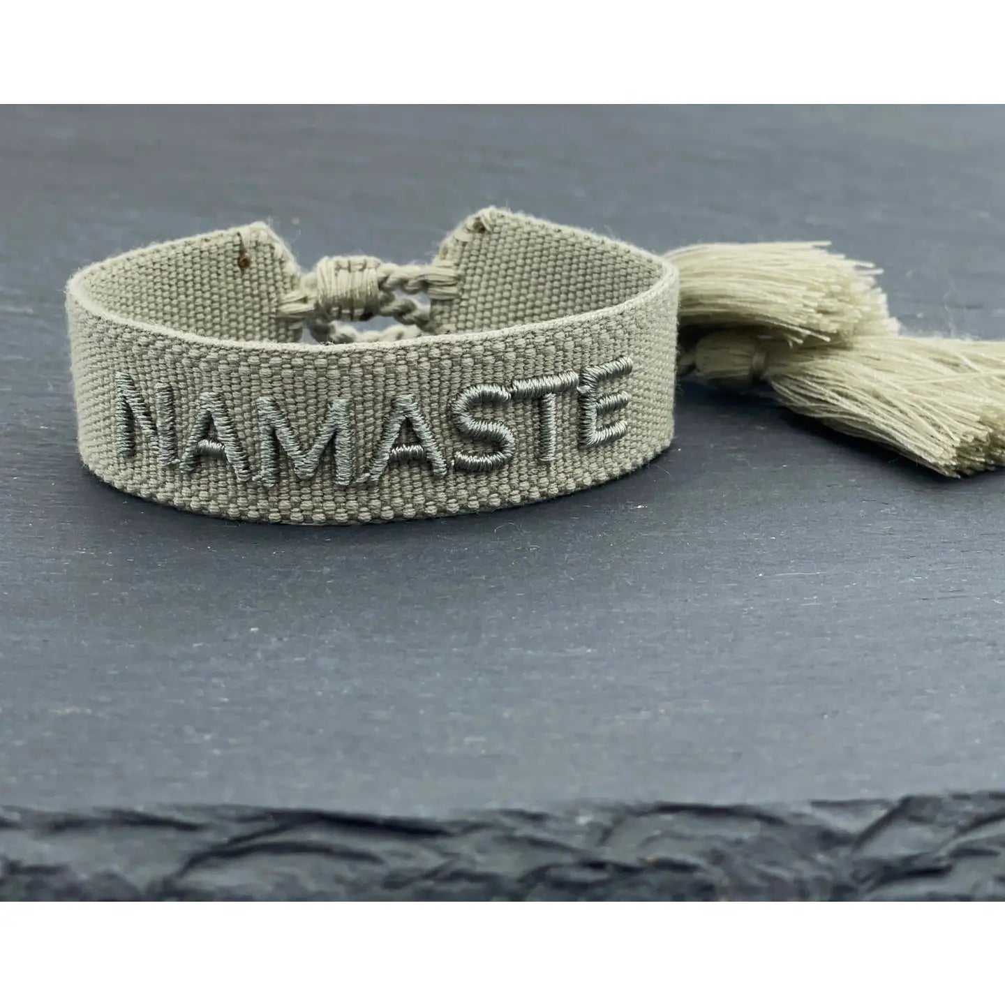 Namaste Statement Bracelet Woven, Embroidered.