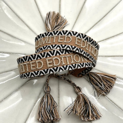 Limited Edition Statement Bracelet Woven, Embroidered