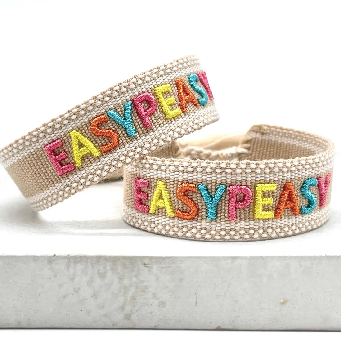 Easypeasy Woven, Embroidered Statement Bracelet
