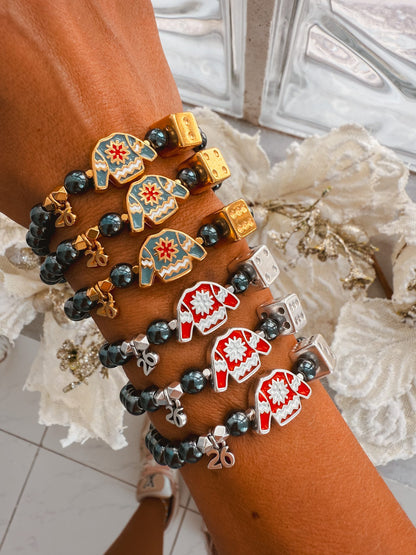 2026 silver and gold lucky sweater and dice