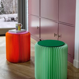 Paper stool Papillon 'orange'