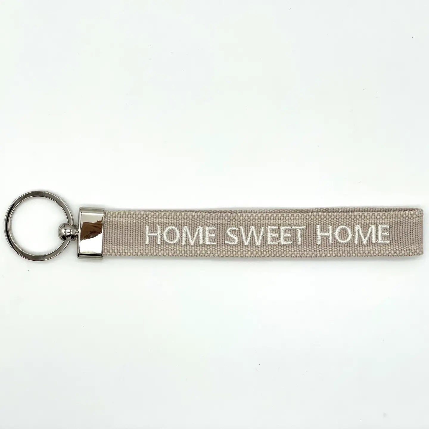 Home Sweet Home Woven Embroidered Keychain.