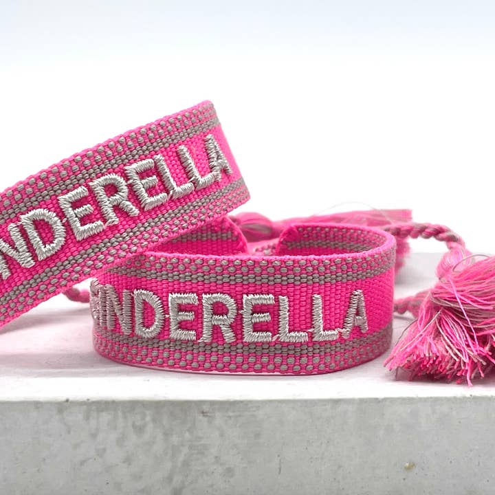 Ginderella Statement Bracelet Woven, Embroidered