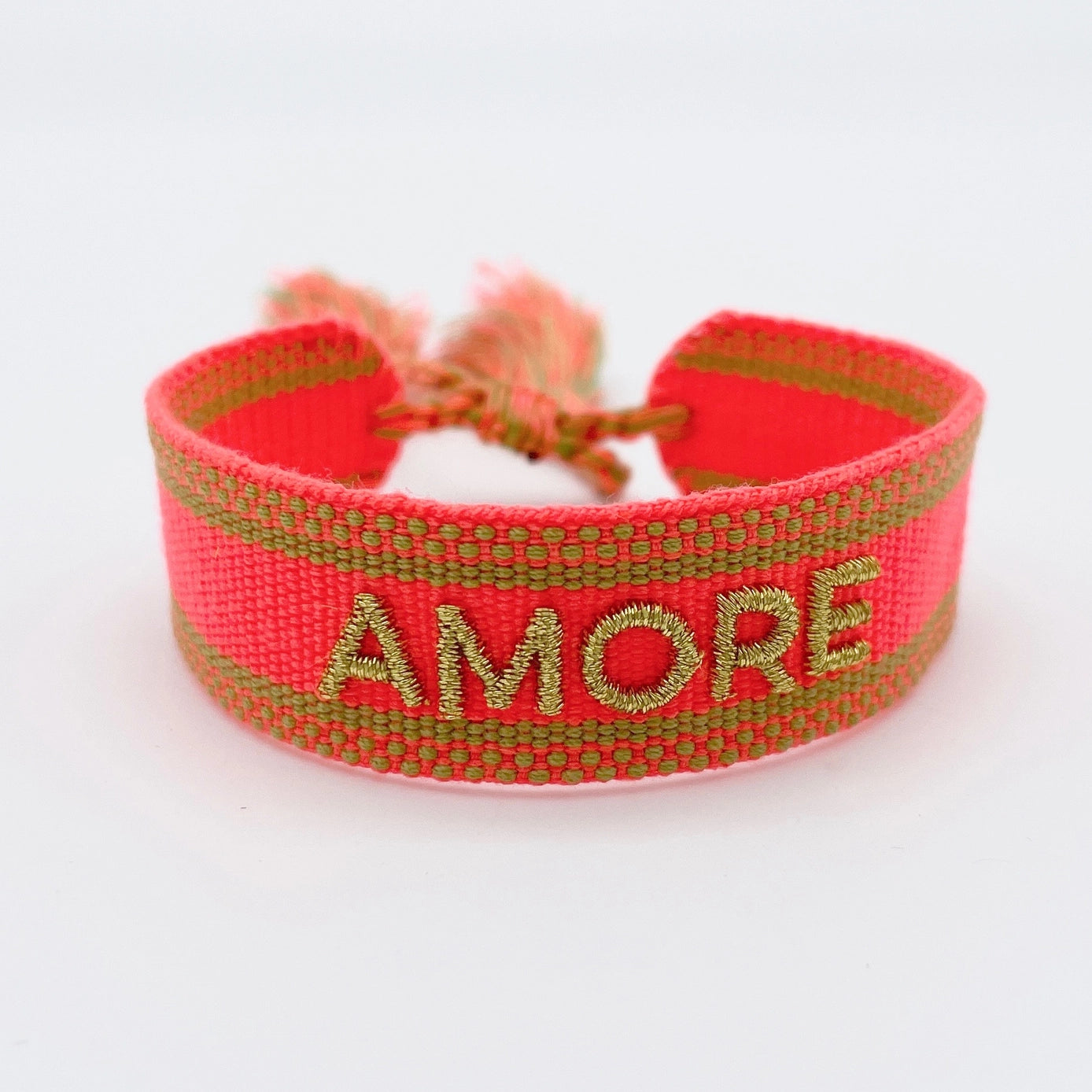 Amore Statement Bracelet Woven, Embroidered