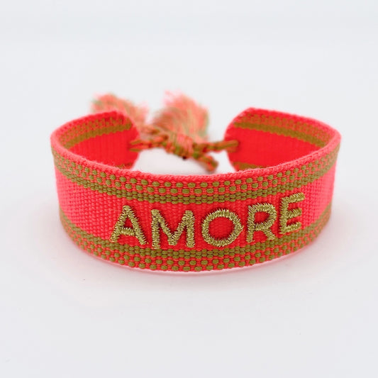 Amore Statement Bracelet Woven, Embroidered