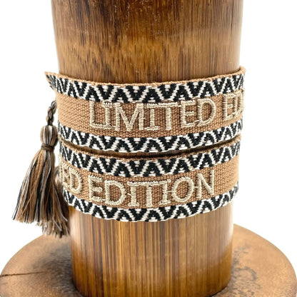 Limited Edition Statement Bracelet Woven, Embroidered