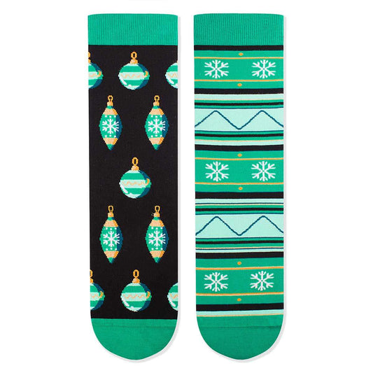 Κάλτσες Arty με Χριστουγεννιάτικα στολίδια - μαύρο